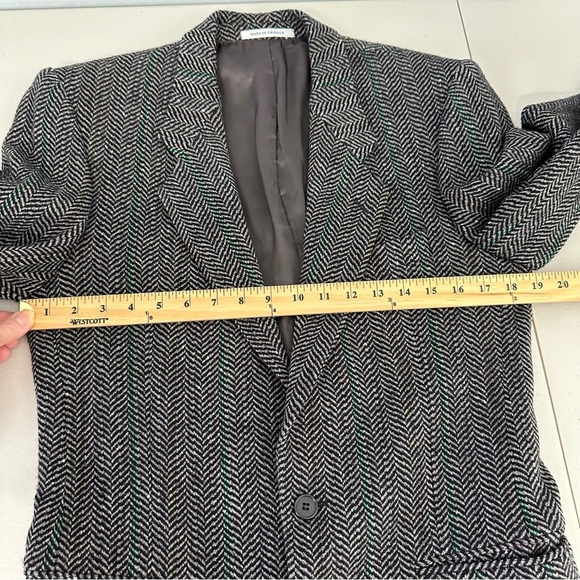 Yves Saint Laurent Herringbone Blazer Wool Size M - Picture 10 of 16